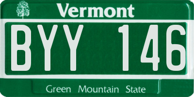 VT license plate BYY146