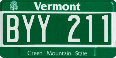 VT license plate BYY211