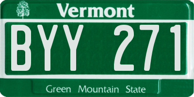 VT license plate BYY271