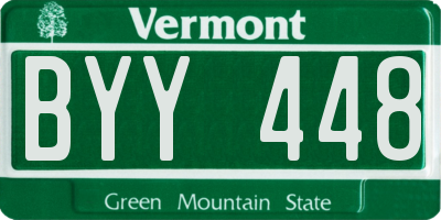 VT license plate BYY448