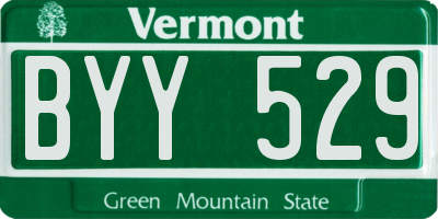 VT license plate BYY529