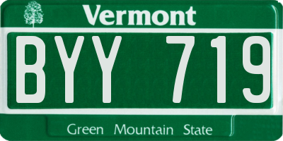 VT license plate BYY719