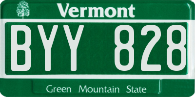 VT license plate BYY828