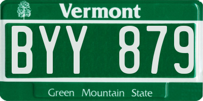 VT license plate BYY879