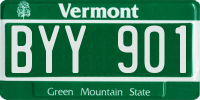 VT license plate BYY901