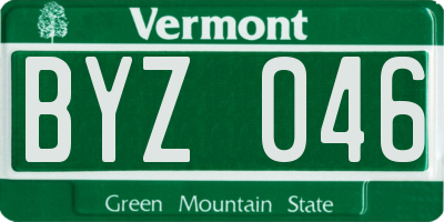 VT license plate BYZ046