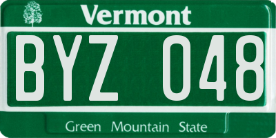 VT license plate BYZ048
