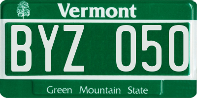 VT license plate BYZ050