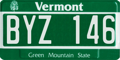 VT license plate BYZ146
