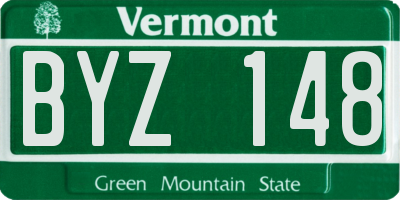 VT license plate BYZ148