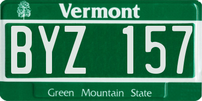 VT license plate BYZ157