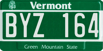 VT license plate BYZ164