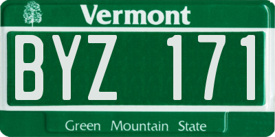 VT license plate BYZ171