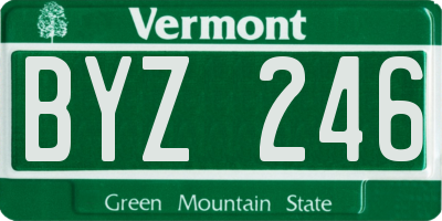 VT license plate BYZ246