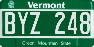 VT license plate BYZ248