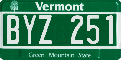 VT license plate BYZ251