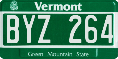 VT license plate BYZ264