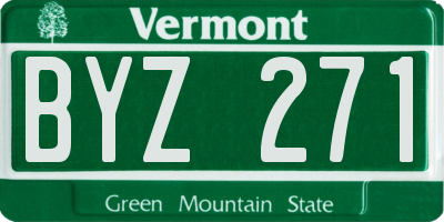 VT license plate BYZ271