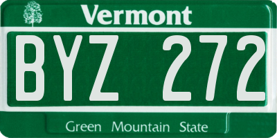 VT license plate BYZ272