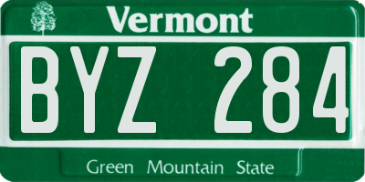 VT license plate BYZ284