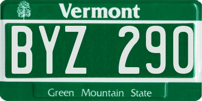 VT license plate BYZ290