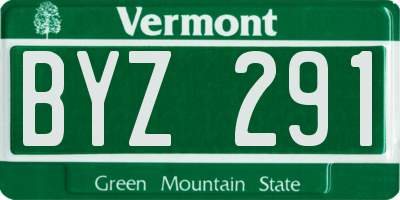 VT license plate BYZ291