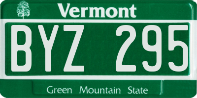 VT license plate BYZ295