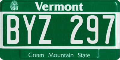 VT license plate BYZ297
