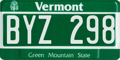 VT license plate BYZ298
