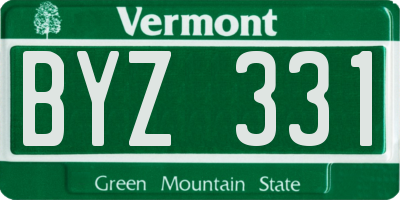 VT license plate BYZ331