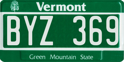 VT license plate BYZ369