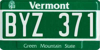 VT license plate BYZ371
