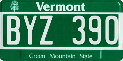 VT license plate BYZ390