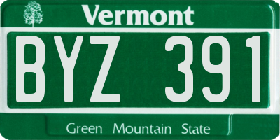 VT license plate BYZ391
