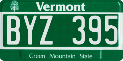 VT license plate BYZ395