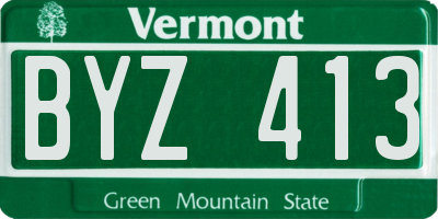 VT license plate BYZ413