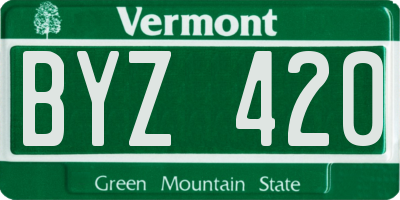 VT license plate BYZ420