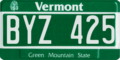 VT license plate BYZ425