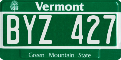 VT license plate BYZ427