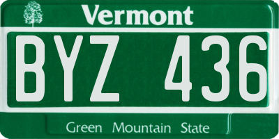 VT license plate BYZ436