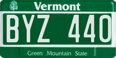 VT license plate BYZ440