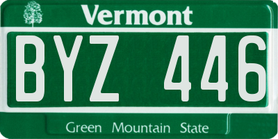 VT license plate BYZ446