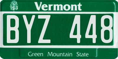 VT license plate BYZ448