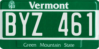 VT license plate BYZ461