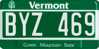 VT license plate BYZ469