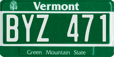 VT license plate BYZ471