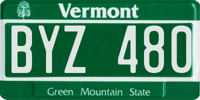 VT license plate BYZ480
