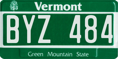 VT license plate BYZ484
