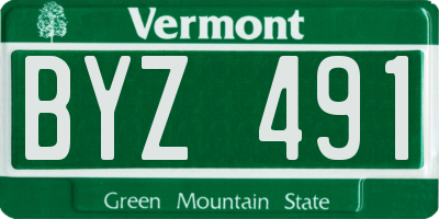 VT license plate BYZ491