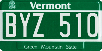 VT license plate BYZ510